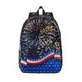 thumbnail image 1 of Lsque Fireworks Pattern Canvas Daypack, Durable Backpack, High-quality Versatile Backpack,Vintage Compact Backpack-Medium, 1 of 6