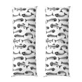 thumbnail image 1 of Lsque Fish Bones Body Pillow Case Cover,Ultra-Soft Microfiber Bed Pillow Cases 20x54 inches,Elegant Bedding,Breathable Durable Pillow Cover with Envelope Closure, 1 of 8