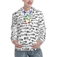 thumbnail image 1 of Lsque Fish Bones Pattern Casual Women's Hoodie,Hooded Sweatshirt with Kangaroo Pocket,Pullover Hoodie with Eye-catching Drawstrings-Medium, 1 of 7