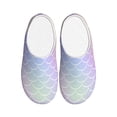 thumbnail image 1 of Lsque Fish Scale1 Pattern Womens Comfort Cotton on Scuff With Memory Foam and Anti-skid Sole Slipper-42/43, 1 of 7