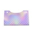 thumbnail image 1 of Lsque Fish Scale1 Printed Long Tissue Box Cover Holder, Facial Paper Organizer Dispenser,Triangle with Bottom Belt, PVC Leather Decorative Organizer, 1 of 9