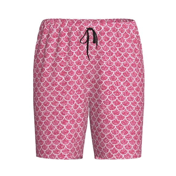 Lsque Fish Scales Mens Sleep Pajama Shorts,Short Pajama Pants, Cotton Ultra-Soft Knit-X-Large