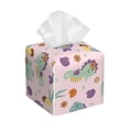 thumbnail image 1 of Lsque Fish Seahorse Printed Tissue Box Cover Holder, Facial Paper Organizer Dispenser,Square with Bottom Belt, PVC Leather Decorative Organizer, 1 of 8