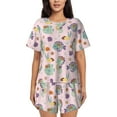 thumbnail image 1 of Lsque Fish Seahorse Women's Short-Sleeved Pajama Set - 2 Piece Soft and Lightweight Sleepwear Set-X-Large, 1 of 9