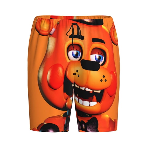 Lsque Five Nights At Freddy'S Mens Sleep Pajama Shorts,Short Pajama Pants, Cotton Ultra-Soft Knit-Small