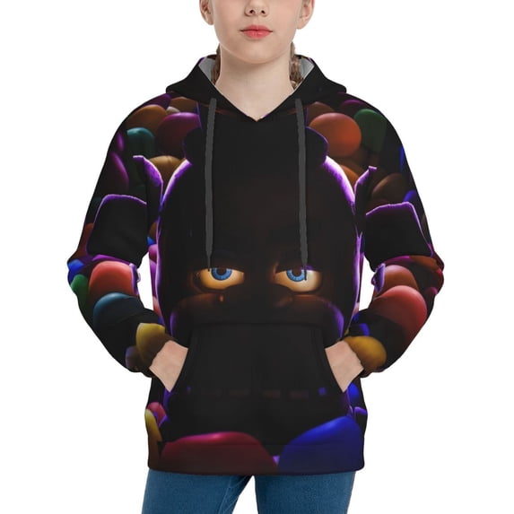 Lsque Five Nights At Freddy'S Patten Youth Hoodie Sweatshirt Pullover with Kangaroo Pocket Boys and Girls Hoodie Warm Hoodie for Kids