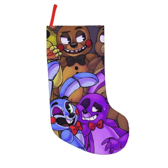 Lsque Five Nights At Freddy'S Pattern 18 Inch Christmas Stockings, Festive Holiday Stocking for Christmas Decorations Holiday Decor