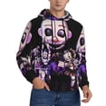 thumbnail image 1 of Lsque Five Nights At Freddy'S Pattern Casual Men's Hoodie,Hooded Sweatshirt with Kangaroo Pocket,Pullover Hoodie-X-Large, 1 of 8