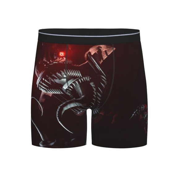 Lsque Five Nights At Freddy'S Pattern Men's Performance Stretch Underwear, Athletic Long Leg Briefs，Moisture-Wicking-Small