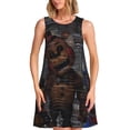 thumbnail image 1 of Lsque Five Nights At Freddy'S Pattern Summer Dresses for Women – Sleeveless T-Shirt Swing Sundress, Perfect for the Beach and Casual Days, 1 of 6