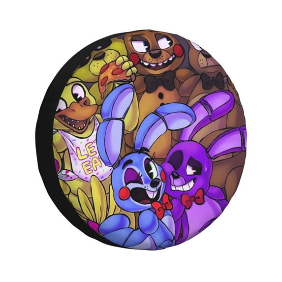 Lsque Five Nights At Freddy'S Pattern Tire Covers - Tough Tire Wheel Protector for Truck, SUV, Trailer, Camper, RV - 17 inch