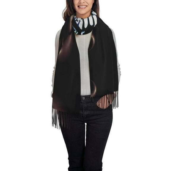 Lsque Five Nights At Freddy'S Pattern Women's Traditional Scarf Wrap Tassel Shawl Fringes Neck Head Shawl Retro Scarf