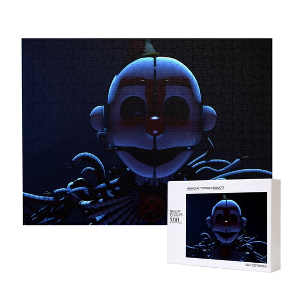 Lsque Five Nights At Freddy'S Pattern Wooden Picture Puzzle ,500 Piece Jigsaw Puzzle ,Family Fun Puzzle, Home Décor Puzzle, Gift Puzzle(Horizontal style)