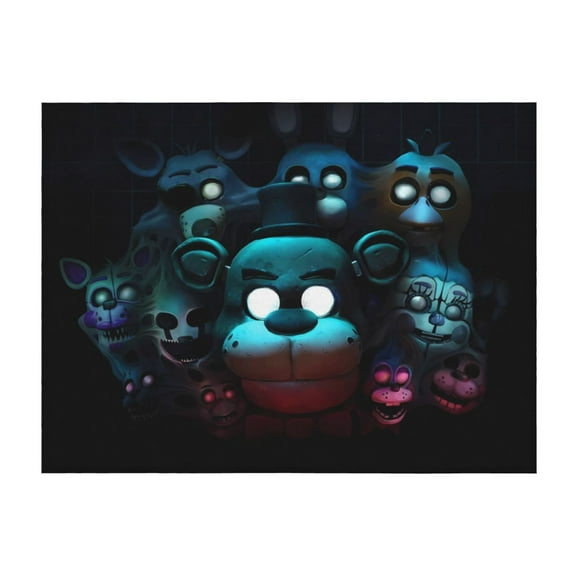 Lsque Five Nights At Freddy'S Print Flannel Throw Blanket, Ultra-soft Blanket for Bed, Couch, Car, Hypoallergenic Anti-pilling blanket-