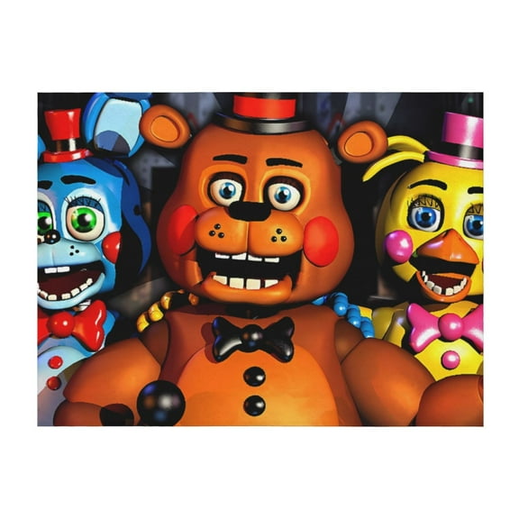 Lsque Five Nights At Freddy'S Print Flannel Throw Blanket, Ultra-soft Blanket for Bed, Couch, Car, Hypoallergenic Anti-pilling blanket-