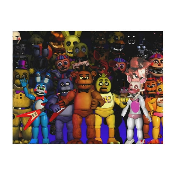 Lsque Five Nights At Freddy'S Print Flannel Throw Blanket, Ultra-soft Blanket for Bed, Couch, Car, Hypoallergenic Anti-pilling blanket-