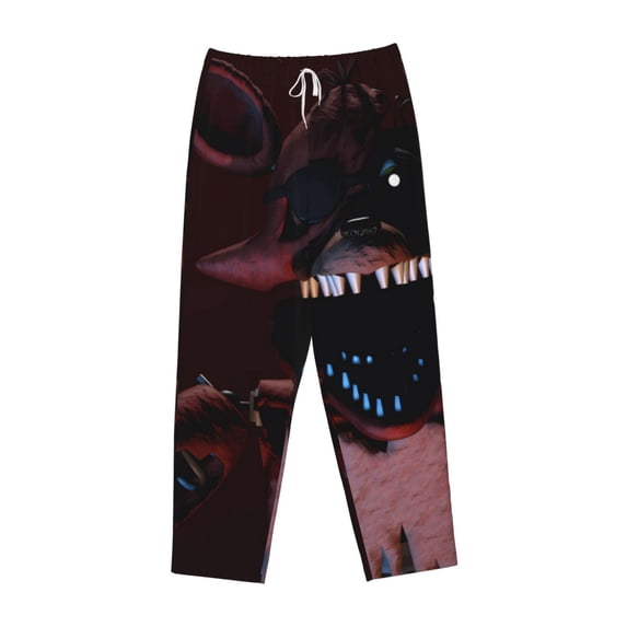 Lsque Five Nights At Freddy'S Print Women's Pajama Pants, Lounge Pant - Comfortable Home Wear,Elastic Waistband, Stylish Design-XX-Large
