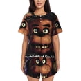 thumbnail image 1 of Lsque Five Nights At Freddy'S Women's Short-Sleeved Pajama Set - 2 Piece Soft and Lightweight Sleepwear Set-X-Large, 1 of 9