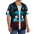 thumbnail image 1 of Lsque Five Nights At Freddy'S print Men's Cuban Collar Short Sleeve Shirt Summer Beachwear Casual Button Down Fashionable Vacation Leisure Shirt-Large, 1 of 7