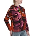 thumbnail image 1 of Lsque Five Nights At Freddy'S Pattern Casual Women's Hoodie,Hooded Sweatshirt with Kangaroo Pocket,Pullover Hoodie with Eye-catching Drawstrings-Medium, 1 of 8