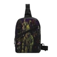 thumbnail image 1 of Lsque Five Nights At Freddy'S Pattern Chest Package – Foldable Waterproof Chest Bag with Adjustable Shoulder Strap, Double Zipper Compartments & D-Buckle Design, 1 of 7