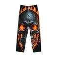 thumbnail image 1 of Lsque Flame Metal Skull Print Men's Pajama Pants, Lounge Pant - Comfortable Home Wear,Elastic Waistband, Stylish Design-Large, 1 of 9