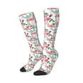 thumbnail image 1 of Lsque Flamingo Flower Printed Crew Socks Men's Women's LightWeight Thin Casual Calf Socks ,Knee High Socks,Cotton Socks, 1 of 9
