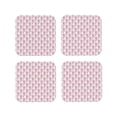 thumbnail image 1 of Lsque Flamingo On Checkered Pattern 4" Drink Coasters Set of 4, PVC Leather Absorbent Coasters, Table Coaster Set Decorative Coffee Cup Coasters Housewarming Gift -Square, 1 of 6