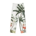 thumbnail image 1 of Lsque Flamingo Palm Trees Print Men's Pajama Pants, Lounge Pant - Comfortable Home Wear,Elastic Waistband, Stylish Design-X-Large, 1 of 9