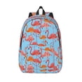 thumbnail image 1 of Lsque Flamingo Pattern Canvas Daypack, Durable Backpack, High-quality Versatile Backpack,Vintage Compact Backpack-Small, 1 of 6