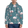thumbnail image 1 of Lsque Flamingo Pattern Casual Men's Hoodie,Hooded Sweatshirt with Kangaroo Pocket,Pullover Hoodie-Small, 1 of 7