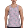 thumbnail image 1 of Lsque Flamingo Pattern Mens Tank Tops Muscle Athletic Quick Dry Sleeveless Workout Fitness T Shirts Beach Tank Top, Loose-fit Sleeveless Shirt for Men-4X-Large, 1 of 7