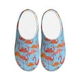 thumbnail image 1 of Lsque Flamingo Pattern Womens Comfort Cotton on Scuff With Memory Foam and Anti-skid Sole Slipper-40/41, 1 of 7