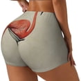 thumbnail image 1 of Lsque Flamingo Sitting On Chair Pattern High Waisted Biker Shorts for Women-Tummy Control Fitness Athletic Workout Running Yoga Gym Shorts,Moisture-Wicking-Medium, 1 of 9