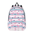 thumbnail image 1 of Lsque Flamingo1 Pattern Canvas Daypack, Durable Backpack, High-quality Versatile Backpack,Vintage Compact Backpack-Medium, 1 of 6