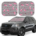 thumbnail image 1 of Lsque Flamingos 2 PCS Windshield Sun Shade | CarFoldable Window Covers | Car Accessories Reflect UV for Universal Cars SUV Truck | Medium, 1 of 7