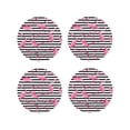 thumbnail image 1 of Lsque Flamingos Pattern 4" Drink Coasters Set of 4, PVC Leather Absorbent Coasters, Table Coaster Set Decorative Coffee Cup Coasters Housewarming Gift -Round Shape, 1 of 6
