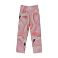 thumbnail image 1 of Lsque Flamingos Print Men's Pajama Pants, Lounge Pant - Comfortable Home Wear,Elastic Waistband, Stylish Design-Small, 1 of 9