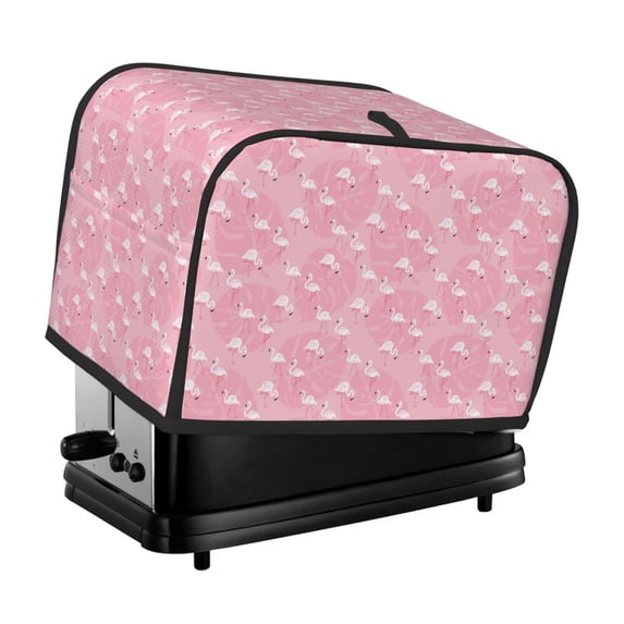 Lsque Flamingos and Flowers Print 2 Slice Toaster Cover , Kitchen Appliance Dustproof Protector , Toaster Protector Dustproof Kitchen Appliance Cover