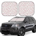 thumbnail image 1 of Lsque Floral 2 PCS Windshield Sun Shade | CarFoldable Window Covers | Car Accessories Reflect UV for Universal Cars SUV Truck | Small, 1 of 7