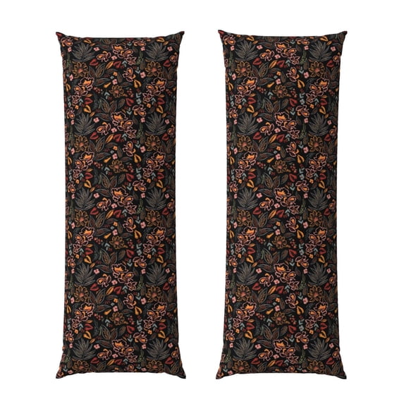 Lsque Floral Body Pillow Case Cover,Ultra-Soft Microfiber Bed Pillow Cases 20x54 inches,Elegant Bedding,Breathable Durable Pillow Cover with Envelope Closure