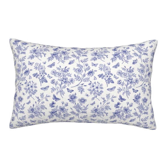 Lsque Floral Butterfly Pattern Pillow Case – Soft & Cozy Throw Pillow Cover, Hypoallergenic Cushion Case for Sleeping Women with Envelope Closure-14"x20"