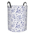 thumbnail image 1 of Lsque Floral Butterfly pattern Laundry Hamper Basket, Tall Woven Rope Hamper Basket for Clothes, Lightweight Storage Basket, Collapsible Waterproof-Small, 1 of 8