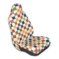 thumbnail image 1 of Lsque Floral Checkerboard Pattern Car Seat Covers for Front Seats , Waterproof Seat Covers for Cars, Sporty Front Seat Covers,Car Seat Cover Protector Front Seats, 1 of 5