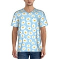 thumbnail image 1 of Lsque Floral Daisy Pattern Mens Polo Golf Shirts Funny Graphics Shorts Sleeve Button Shirts Baseball T-shirt-X-Large, 1 of 7