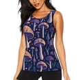 thumbnail image 1 of Lsque Floral Hippie Mushrooms Printed Workout Tank Tops for Women, Athletic Sports Tank Tops, Compression Sleeveless Dry Fit Shirts,Sleeveless Yoga Shirt-XX-Large, 1 of 9