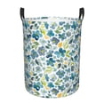 thumbnail image 1 of Lsque Floral In Blue Pattern Laundry Hamper Basket, Tall Woven Rope Hamper Basket for Clothes, Lightweight Storage Basket, Collapsible Waterproof-, 1 of 6