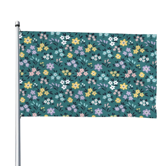 Lsque Floral Pattern Flag,Floral Printed Garden Flag 48 x 72 in - Double Sided Small Flags for Yard