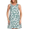 thumbnail image 1 of Lsque Floral Pattern Summer Dresses for Women – Sleeveless T-Shirt Swing Sundress, Perfect for the Beach and Casual Days, 1 of 7