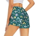 thumbnail image 1 of Lsque Floral Printed Women's Running Shorts with Liner Pockets,Elastic Quick Dry Workout Athletic Gym Yoga Shorts,Womens High Waist Shorts-Medium, 1 of 9